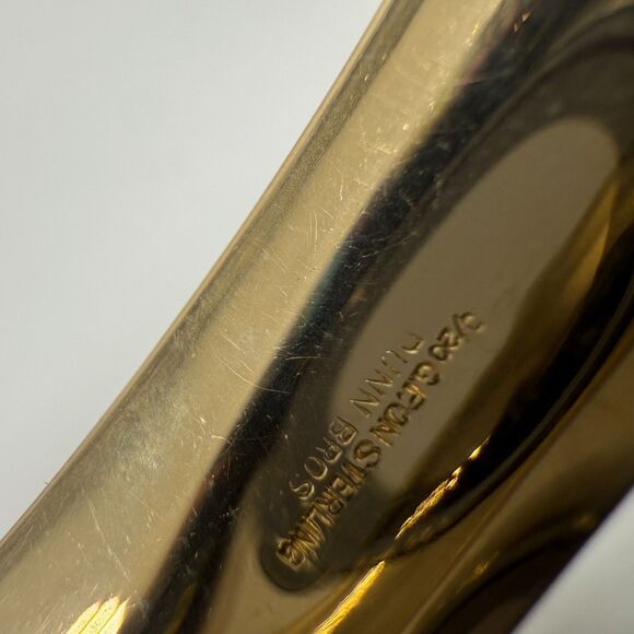 Vintage Bangle bracelet Dunn Bros 10/20 Gold Filled floral jewelry - Picture 6 of 12